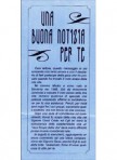 Una buona notizia per te